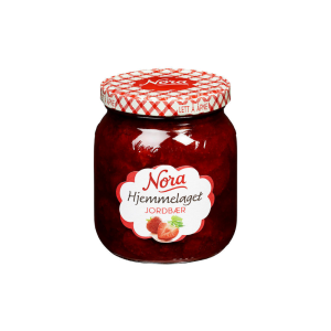 JORDBÆRSYLTETØY HJEMMELAGET 400G NORA
