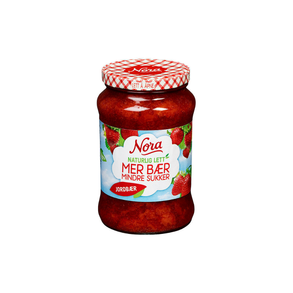 JORDBÆRSYLTETØY LETT 535G NORA