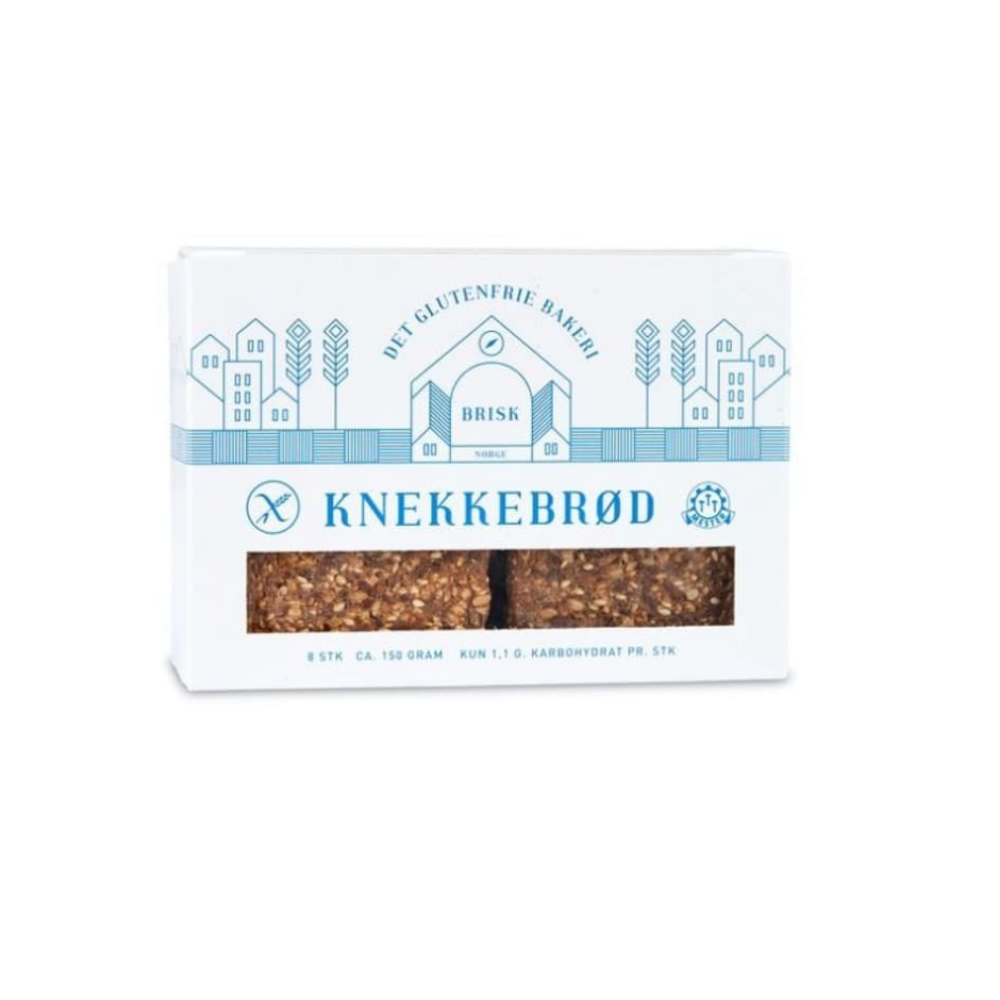 KNEKKEBRØD MINDRE KARBO GL.FRI 150G BRISK BAKERY